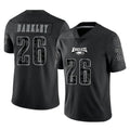 Parkc P.Eagles #26 Saquon Barkley Player Black Reflective Limited Home Game Stitched Jerseys