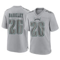 Parkc P.Eagles #26 Saquon Barkley Player Gray Atmosphere Fashion Home Game Stitched Jerseys