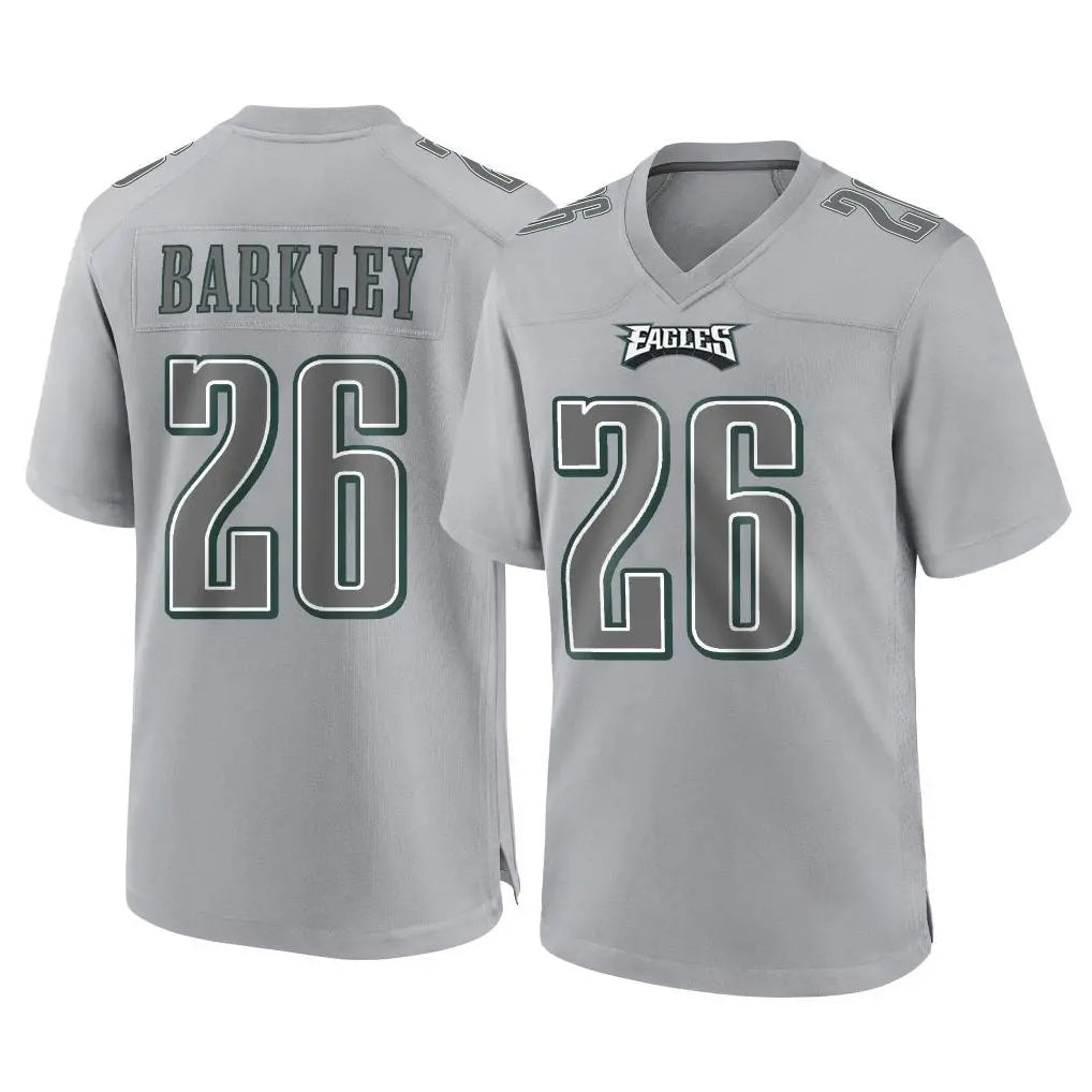 Parkc P.Eagles #26 Saquon Barkley Player Gray Atmosphere Fashion Home Game Stitched Jerseys