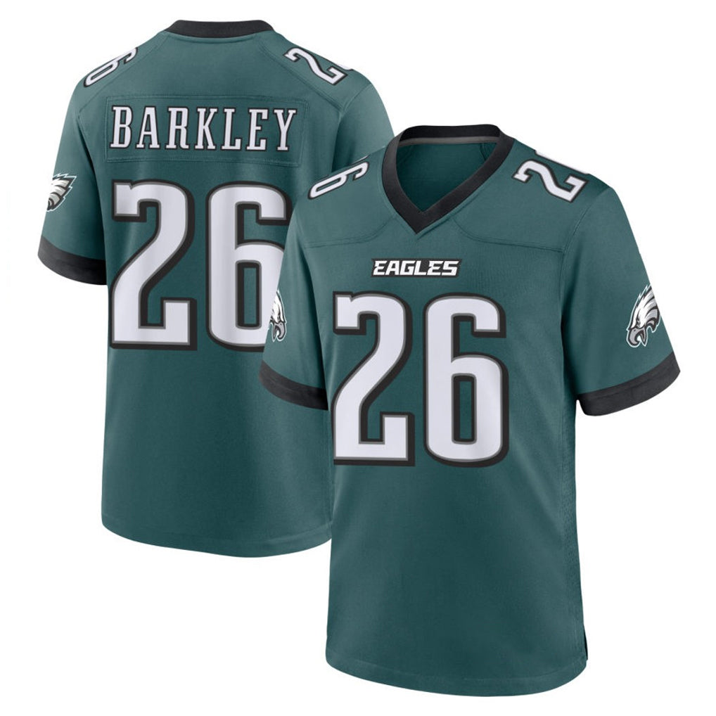 Parkc P.Eagles #26 Saquon Barkley Player Green Home Game Stitched Jerseys