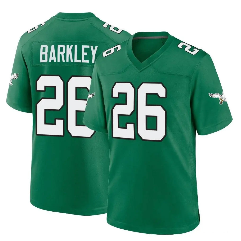 Parkc P.Eagles #26 Saquon Barkley Player Green Kelly Alternate Home Game Stitched Jerseys