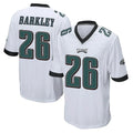 Parkc P.Eagles #26 Saquon Barkley Player White Home Game Stitched Jerseys
