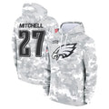 Parkc P.Eagles #27 Quinyon Mitchell Player Arctic Camo Salute to Service Pullover Hoodies Limited Game Stitched Jerseys