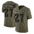 Parkc P.Eagles #27 Quinyon Mitchell Player Olive 2025 Salute To Service Limited Stitched Jerseys