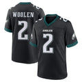 Parkc P.Eagles #2 Riq Woolen Player Black Game Home Stitched Jerseys