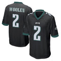 Parkc P.Eagles #2 Riq Woolen Player Black Home Game Stitched Jerseys