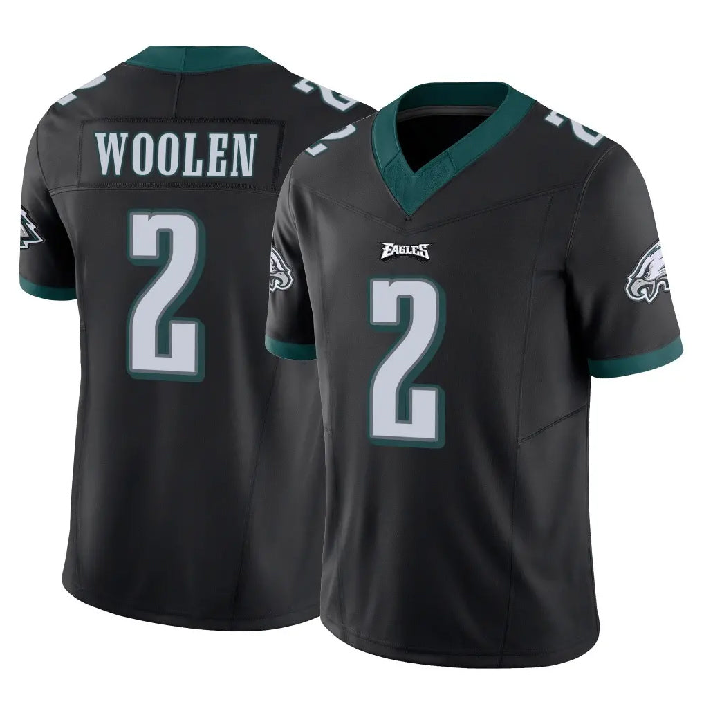 Parkc P.Eagles #2 Riq Woolen Player Black Limited Vapor F.U.S.E. Home Game Stitched Jerseys