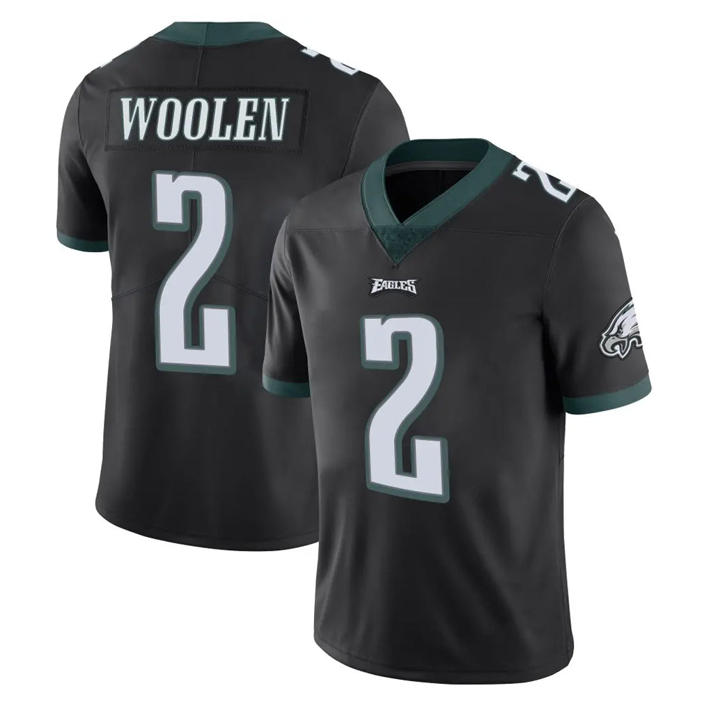 Parkc P.Eagles #2 Riq Woolen Player Black Limited Vapor Untouchable Home Game Stitched Jerseys
