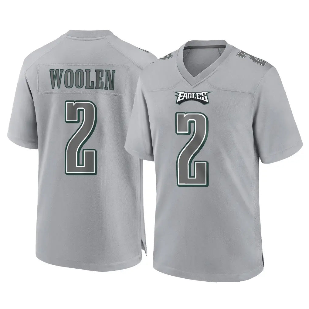 Parkc P.Eagles #2 Riq Woolen Player Gray Atmosphere Fashion Home Game Stitched Jerseys