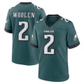 Parkc P.Eagles #2 Riq Woolen Player Green Home Game Stitched Jerseys