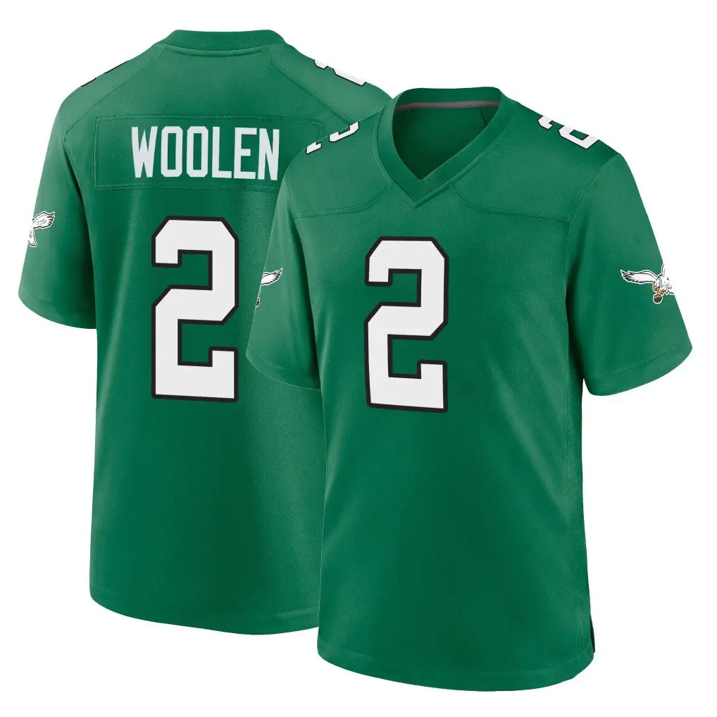Parkc P.Eagles #2 Riq Woolen Player Green Kelly Alternate Home Game Stitched Jerseys