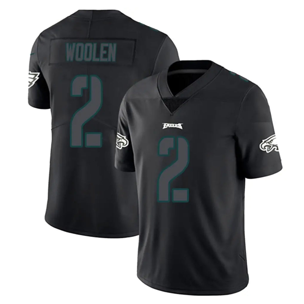 Parkc P.Eagles #2 Riq Woolen Player Limited Black Impact Home Game Stitched Jerseys