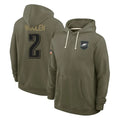 Parkc P.Eagles #2 Riq Woolen Player Olive Salute to Service Pullover Hoodies Limited Stitched Jerseys