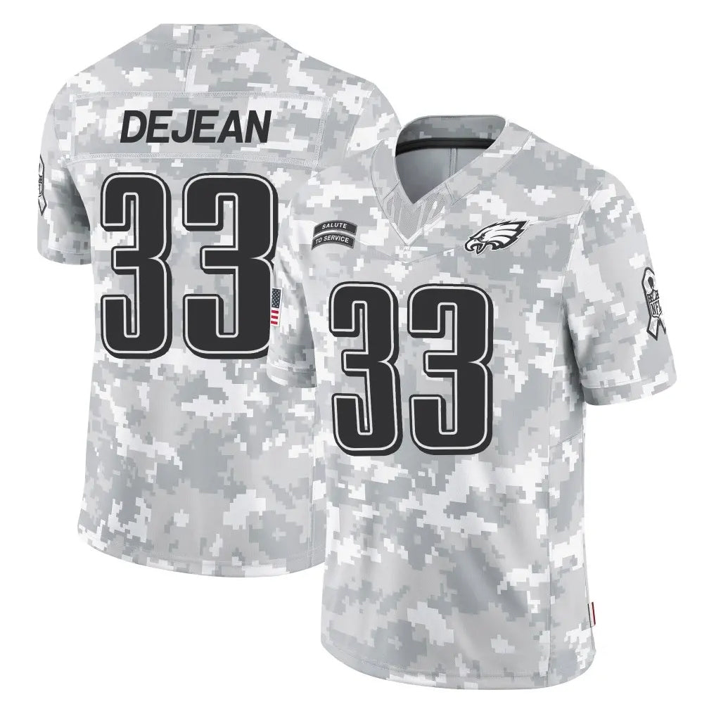 Parkc P.Eagles #33 Cooper DeJean Player Arctic Camo Salute to Service Limited Game Stitched Jerseys