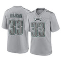 Parkc P.Eagles #33 Cooper DeJean Player Gray Atmosphere Fashion Home Game Stitched Jerseys