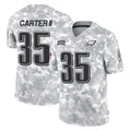 Parkc P.Eagles #35 Michael Carter II Player Arctic Camo Salute to Service Limited Game Stitched Jerseys