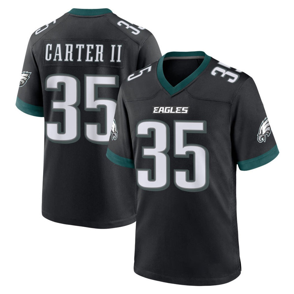 Parkc P.Eagles #35 Michael Carter II Player Black Game Home Stitched Jerseys