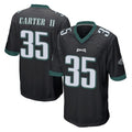 Parkc P.Eagles #35 Michael Carter II Player Black Home Game Stitched Jerseys