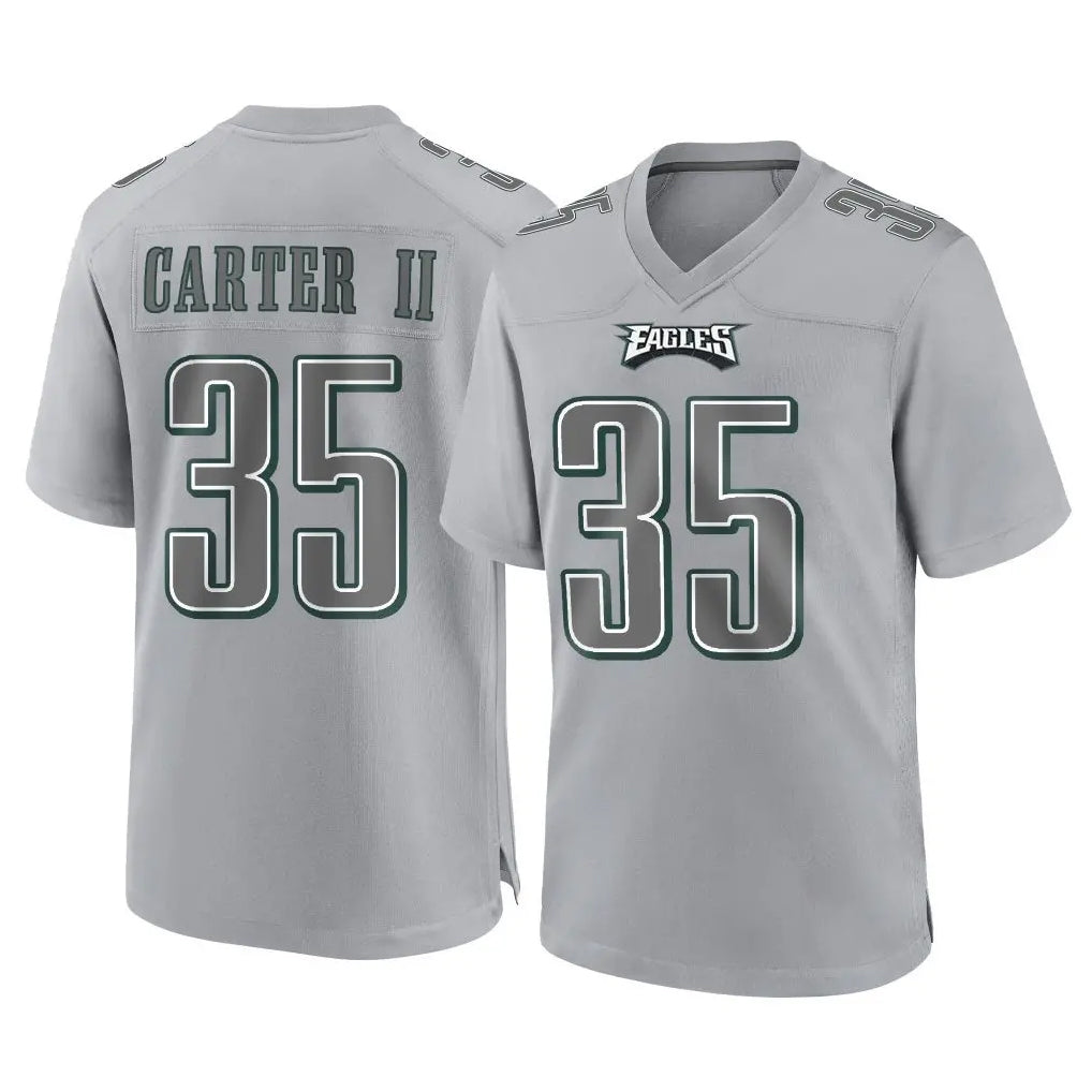 Parkc P.Eagles #35 Michael Carter II Player Gray Atmosphere Fashion Home Game Stitched Jerseys