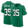 Parkc P.Eagles #35 Michael Carter II Player Green Kelly Alternate Home Game Stitched Jerseys