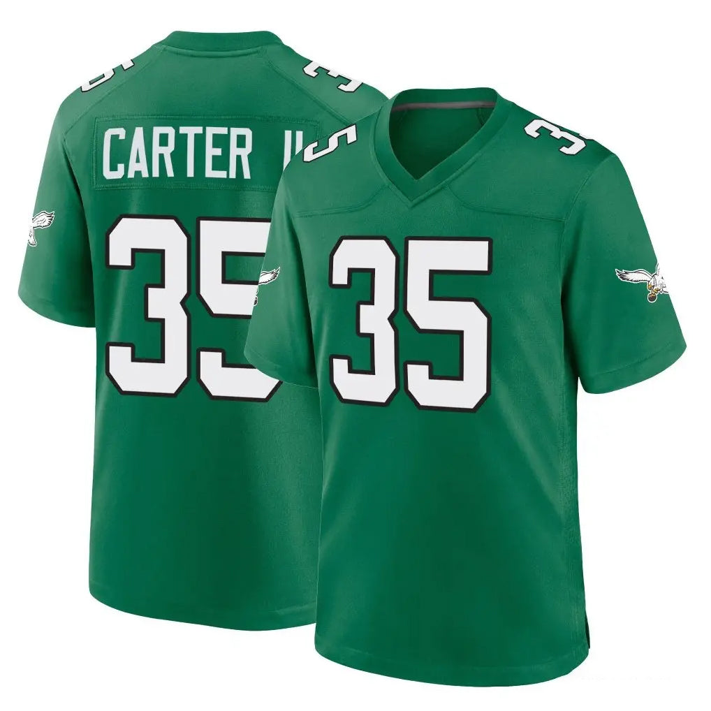 Parkc P.Eagles #35 Michael Carter II Player Green Kelly Alternate Home Game Stitched Jerseys