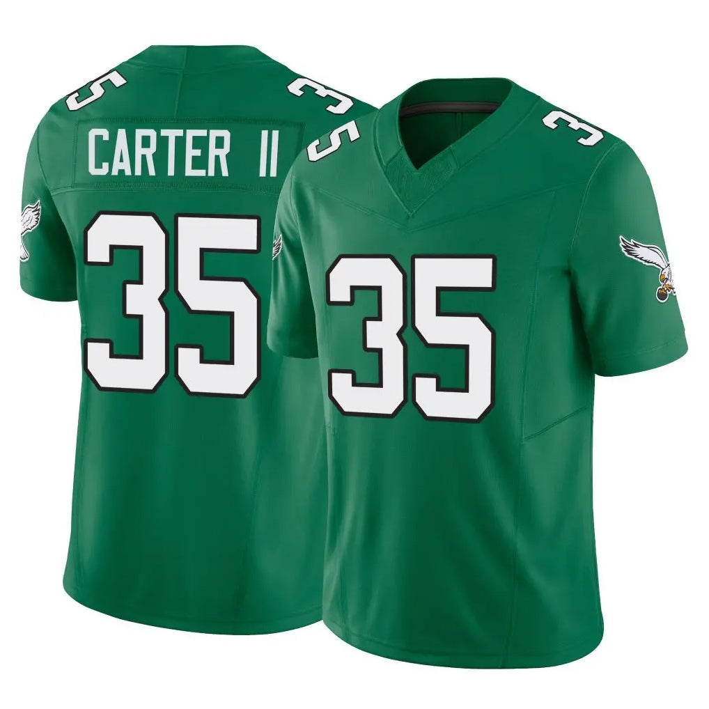 Parkc P.Eagles #35 Michael Carter II Player Green Kelly Alternate Vapor F.U.S.E. Home Game Stitched Jerseys