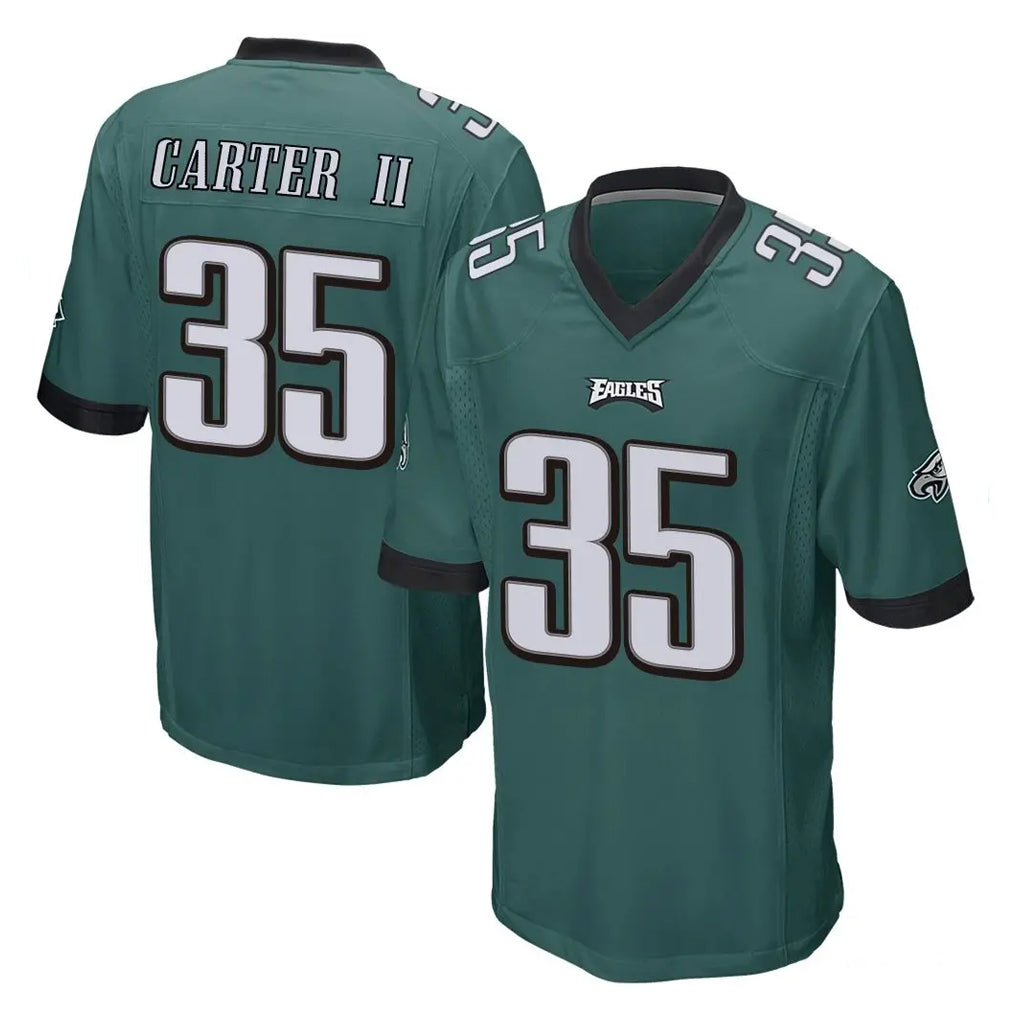 Parkc P.Eagles #35 Michael Carter II Player Team Color Green Home Game Stitched Jerseys