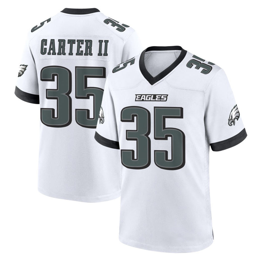 Parkc P.Eagles #35 Michael Carter II Player White Game Home Stitched Jerseys