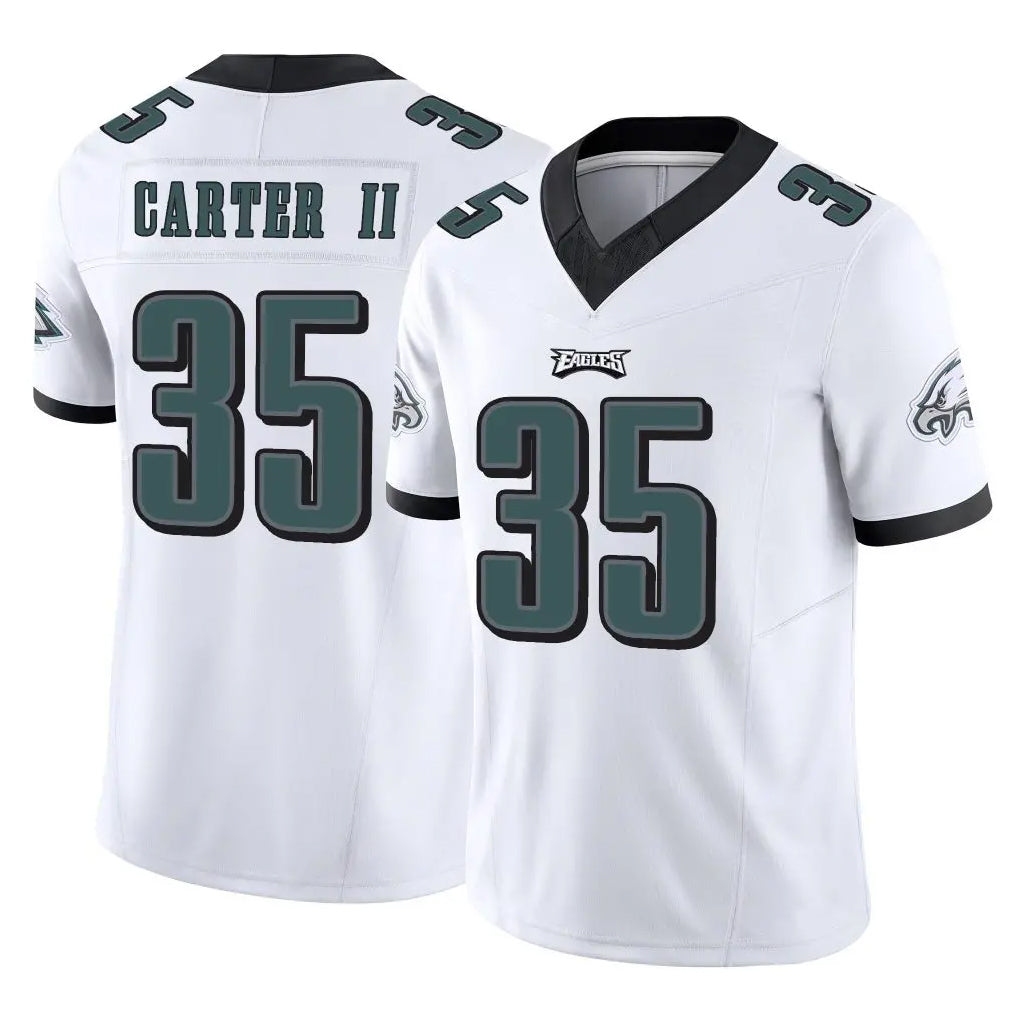 Parkc P.Eagles #35 Michael Carter II Player White Limited Vapor F.U.S.E. Home Game Stitched Jerseys