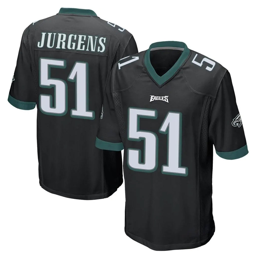 Parkc P.Eagles #51 Cam Jurgens Player Black Home Game Stitched Jerseys
