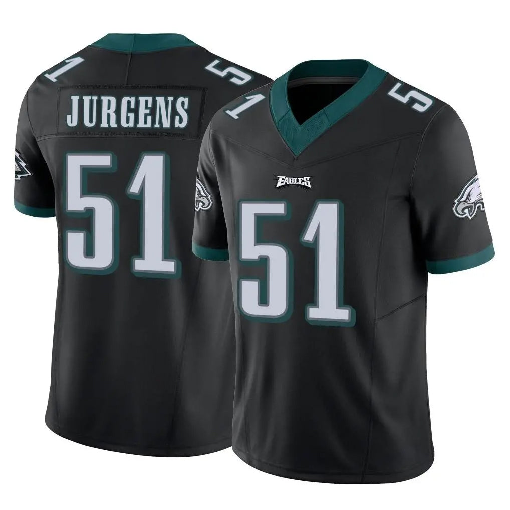 Parkc P.Eagles #51 Cam Jurgens Player Black Limited Vapor F.U.S.E. Home Game Stitched Jerseys