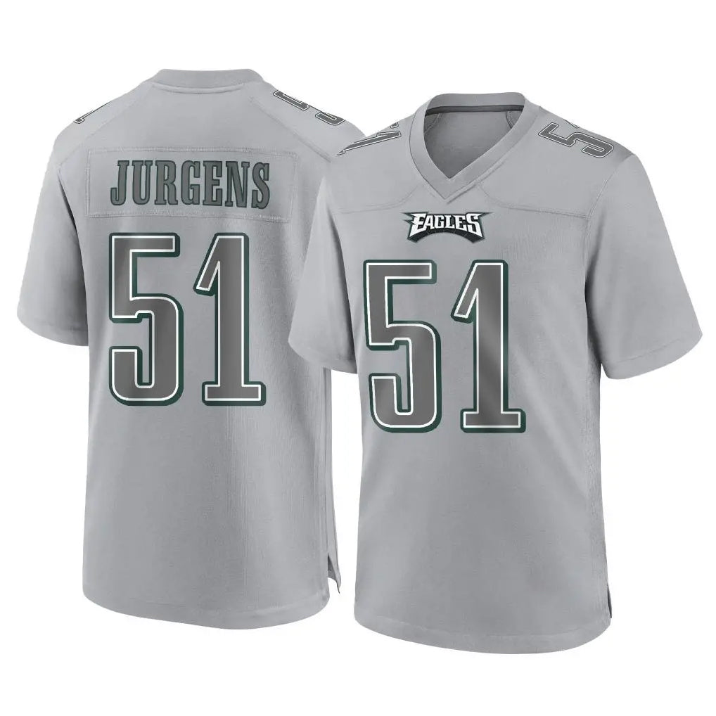 Parkc P.Eagles #51 Cam Jurgens Player Gray Atmosphere Fashion Home Game Stitched Jerseys