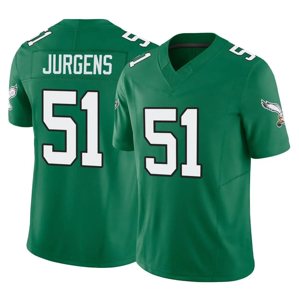 Parkc P.Eagles #51 Cam Jurgens Player Green Kelly Alternate Vapor F.U.S.E. Home Game Stitched Jerseys