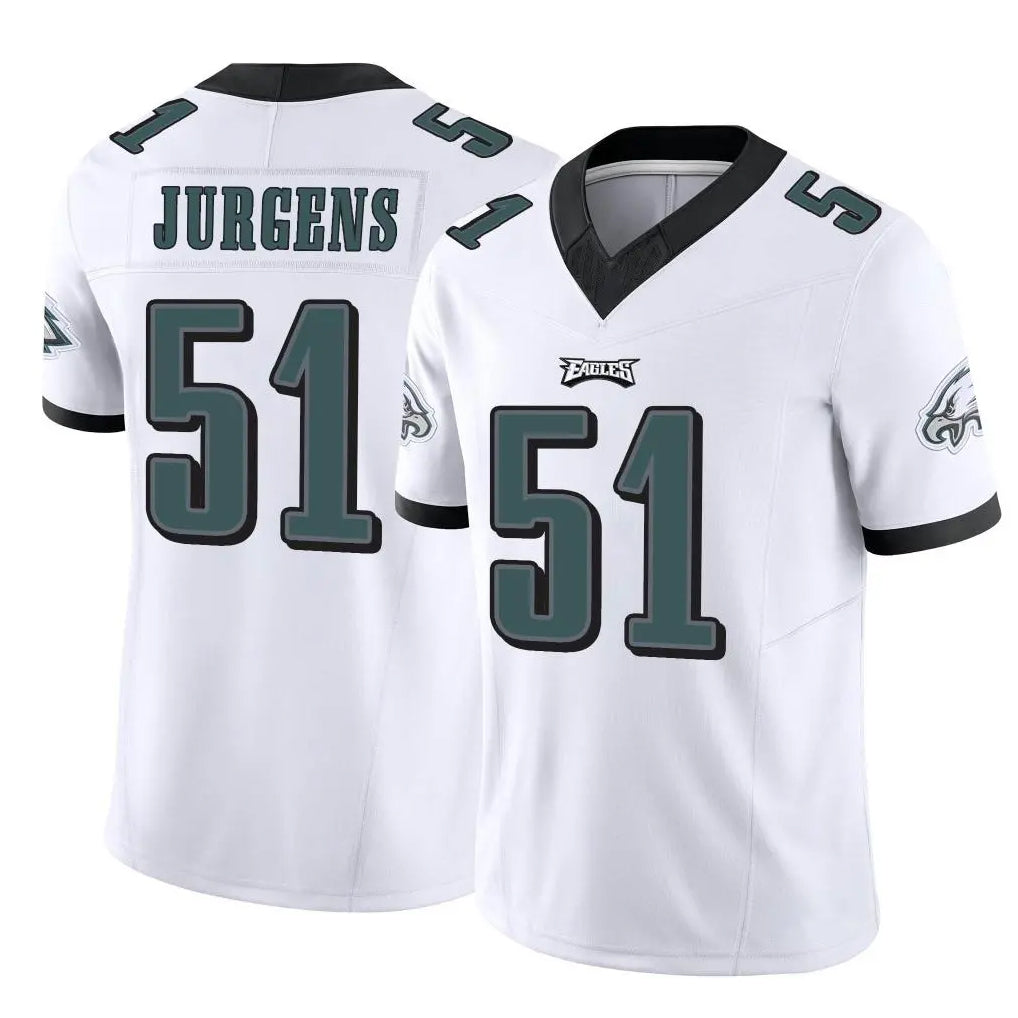 Parkc P.Eagles #51 Cam Jurgens Player White Limited Vapor F.U.S.E. Home Game Stitched Jerseys