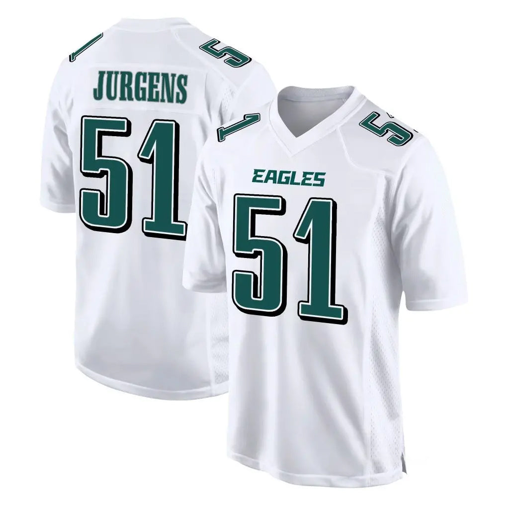 Parkc P.Eagles #51 Cam Jurgens Player White Tundra Fashion Home Game Stitched Jerseys