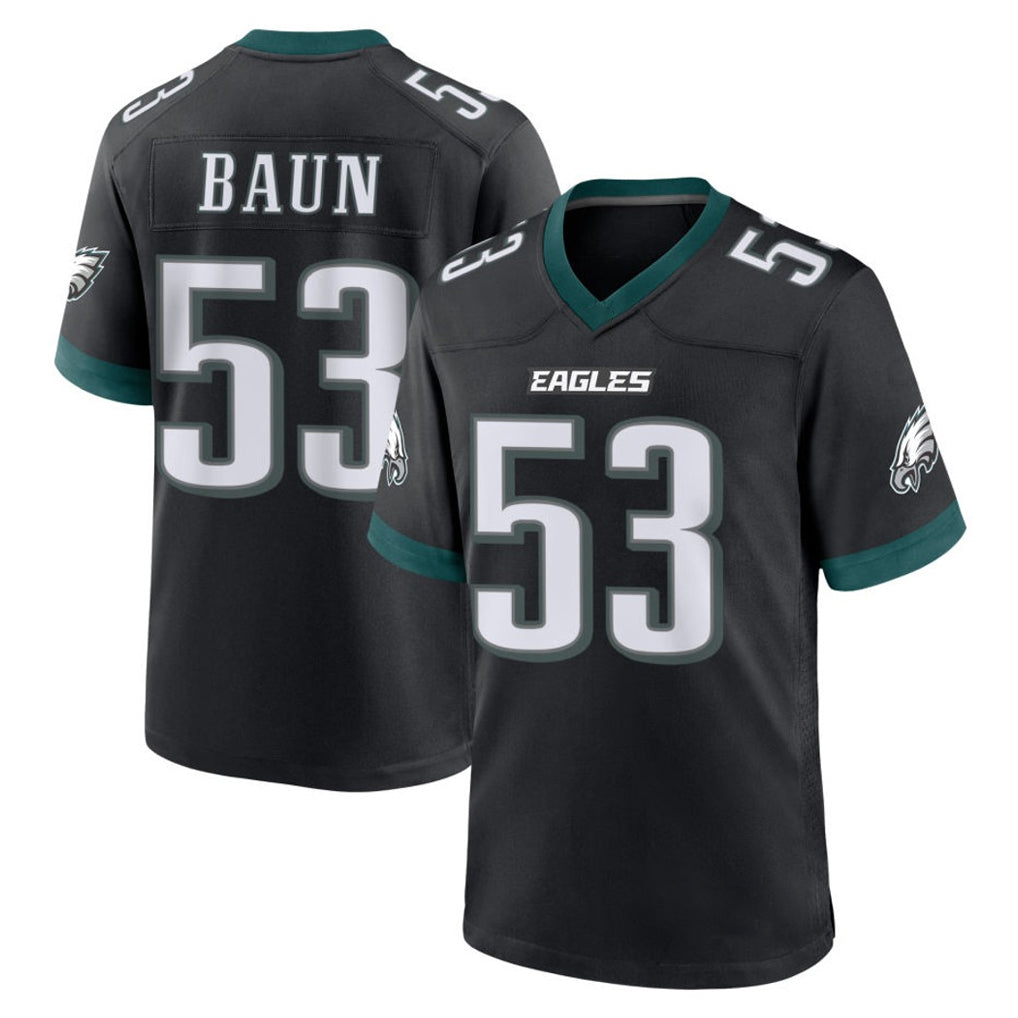 Parkc P.Eagles #53 Zack Baun Player Black Game Home Stitched Jerseys