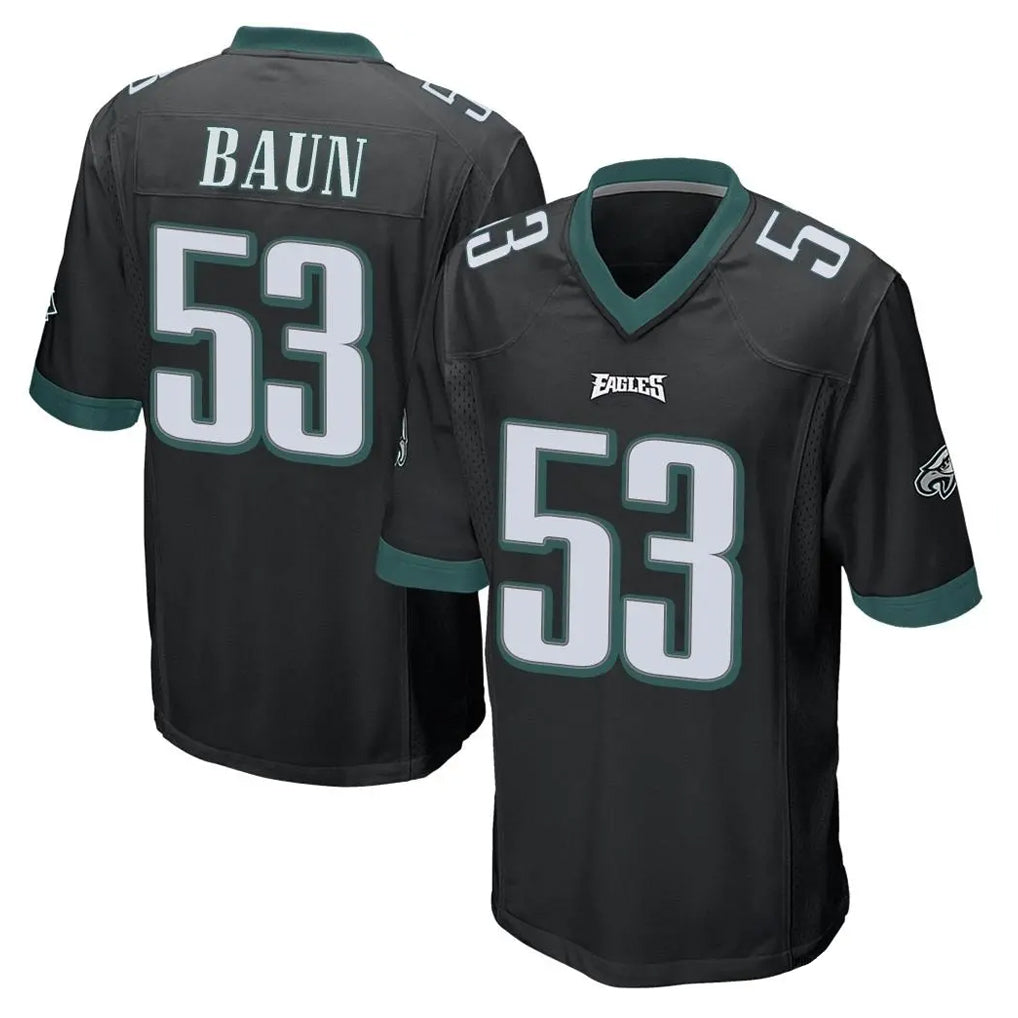 Parkc P.Eagles #53 Zack Baun Player Black Home Game Stitched Jerseys