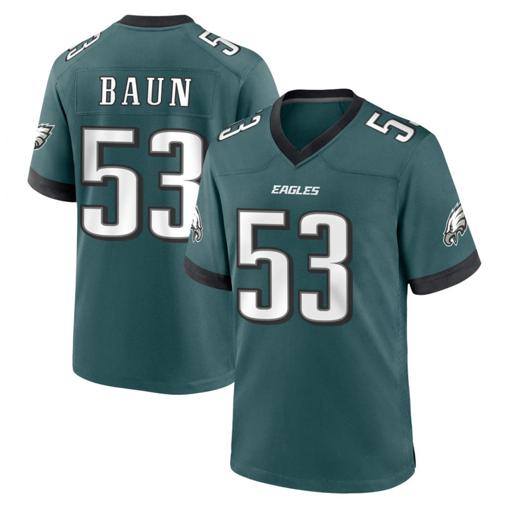 Parkc P.Eagles #53 Zack Baun Player Green Home Game Stitched Jerseys