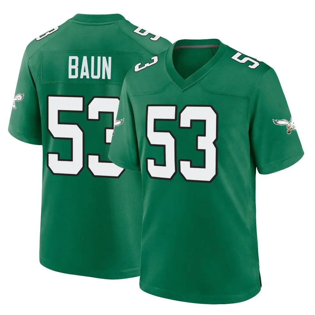 Parkc P.Eagles #53 Zack Baun Player Green Kelly Alternate Home Game Stitched Jerseys