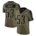 Parkc P.Eagles #53 Zack Baun Player Olive Salute To Service Limited Game Stitched Jerseys