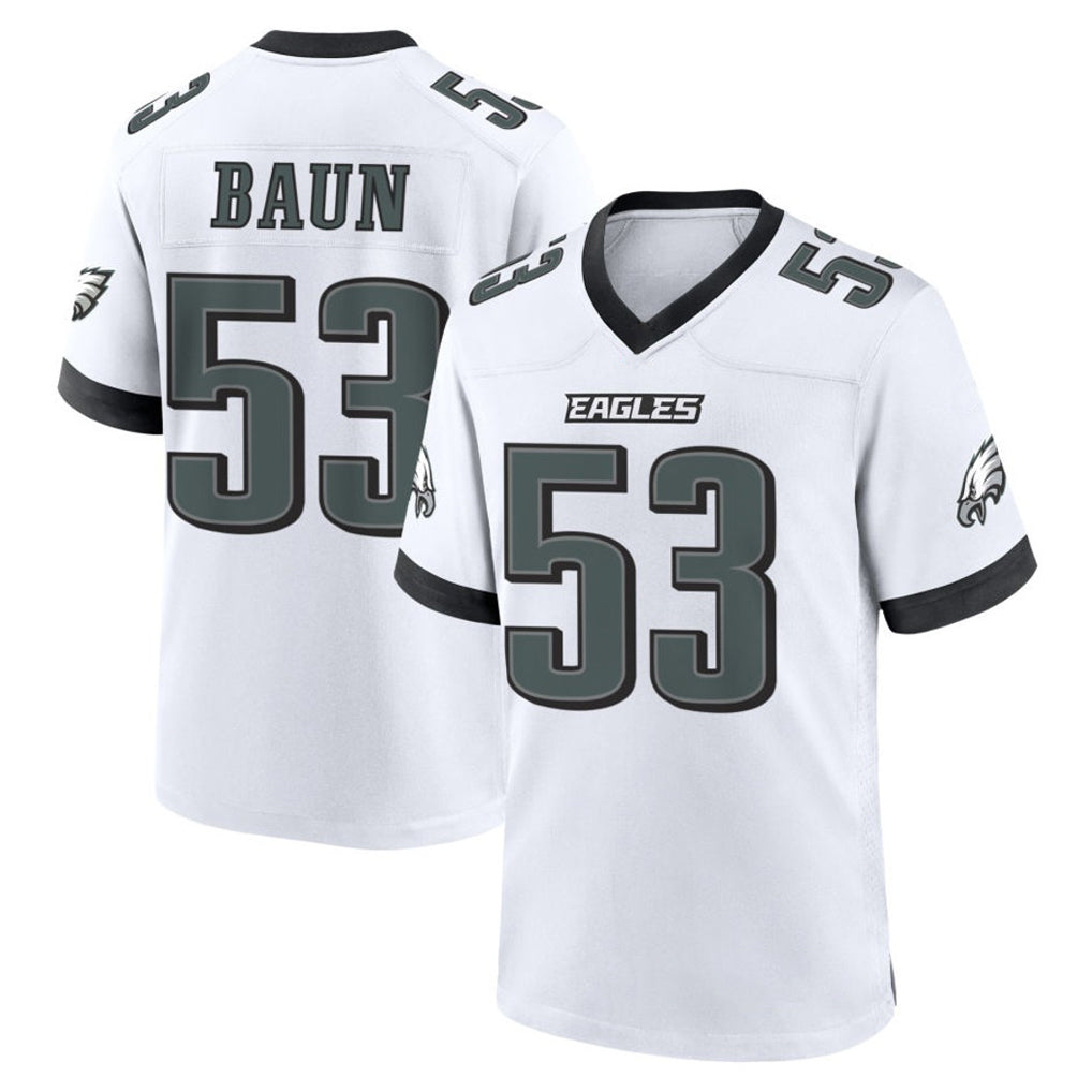 Parkc P.Eagles #53 Zack Baun Player White Game Home Stitched Jerseys