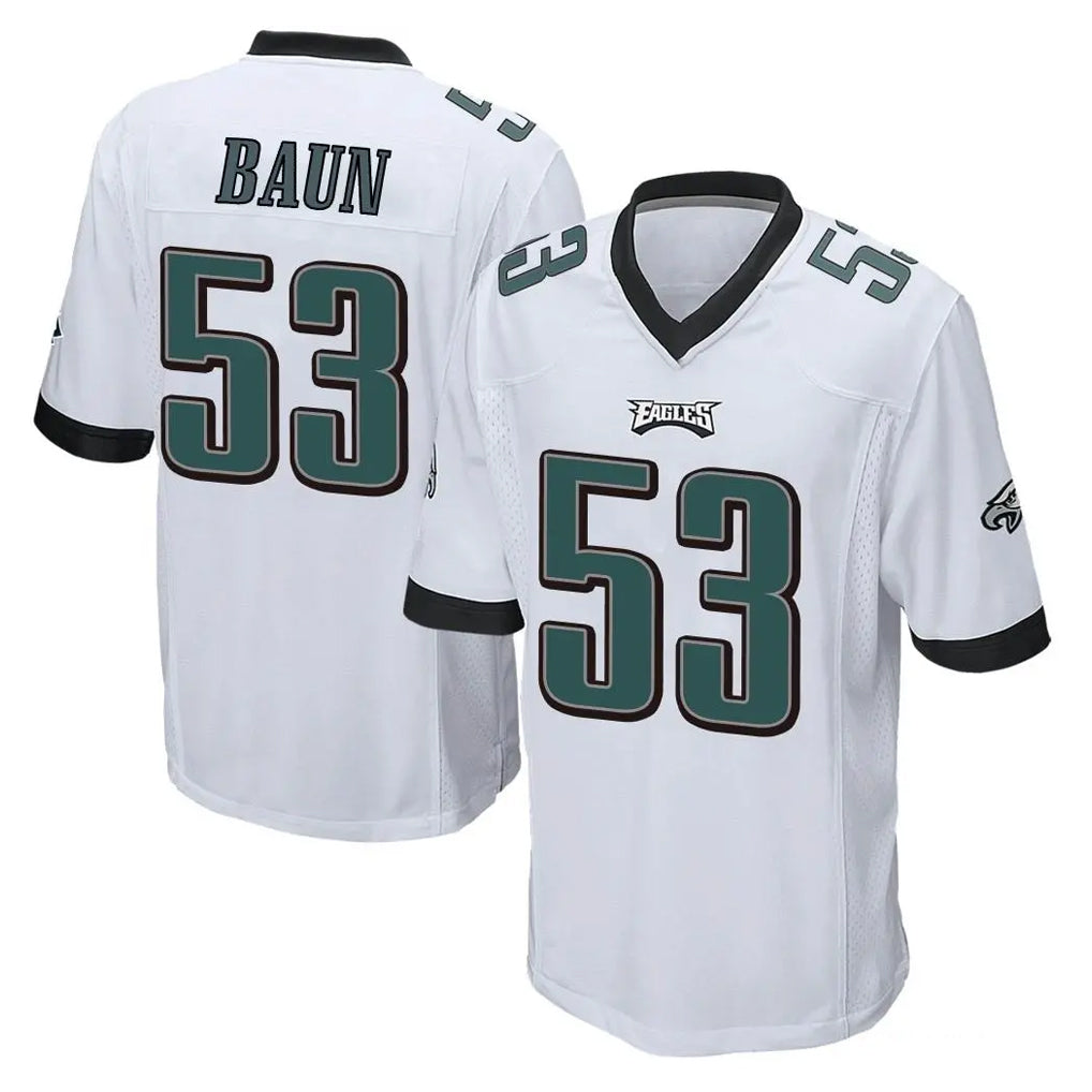 Parkc P.Eagles #53 Zack Baun Player White Home Game Stitched Jerseys