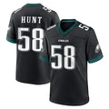 Parkc P.Eagles #58 Jalyx Hunt Player Black Game Home Stitched Jerseys
