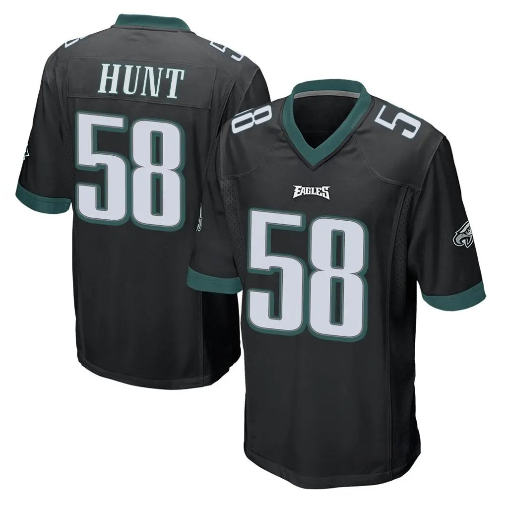 Parkc P.Eagles #58 Jalyx Hunt Player Black Home Game Stitched Jerseys