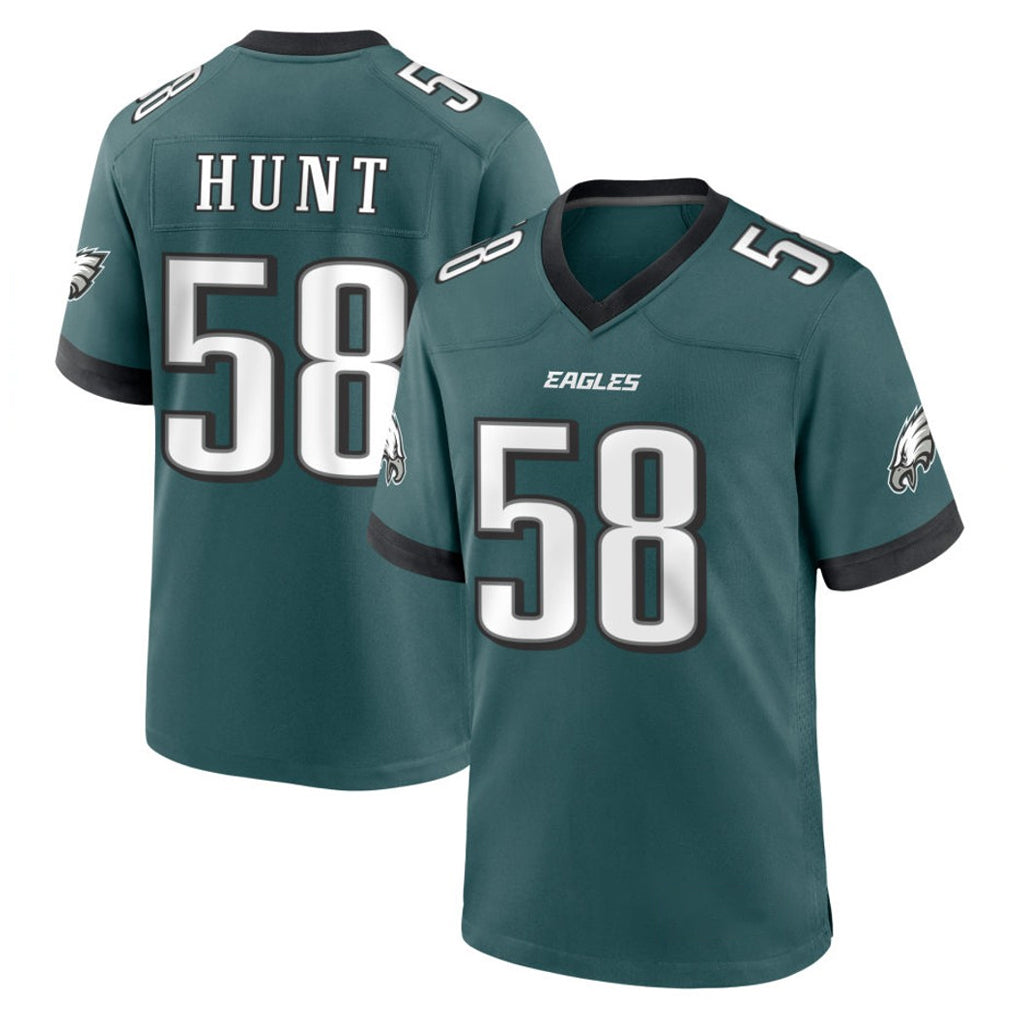 Parkc P.Eagles #58 Jalyx Hunt Player Green Home Game Stitched Jerseys