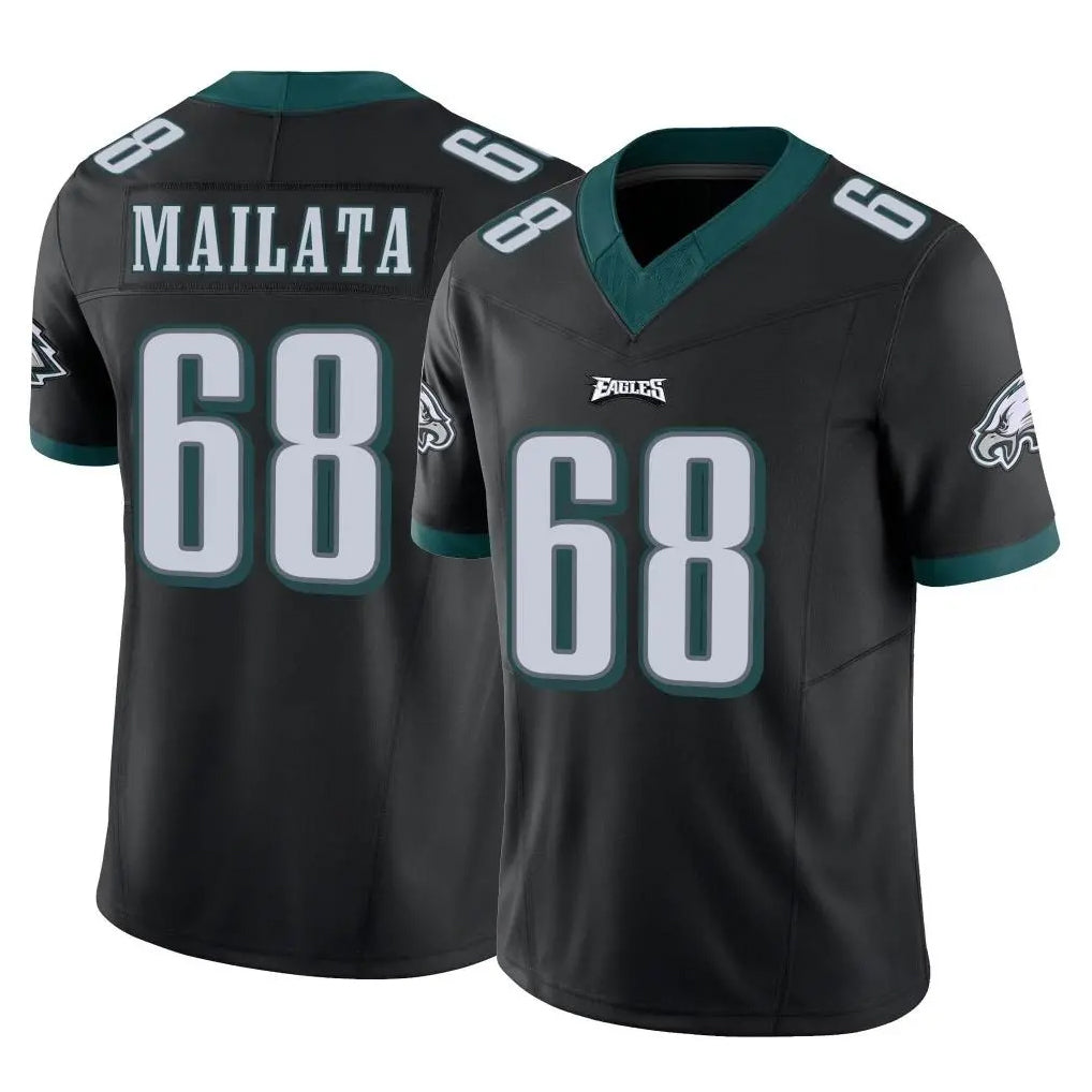 Parkc P.Eagles #68 Jordan Mailata Player Black Limited Vapor F.U.S.E. Home Game Stitched Jerseys