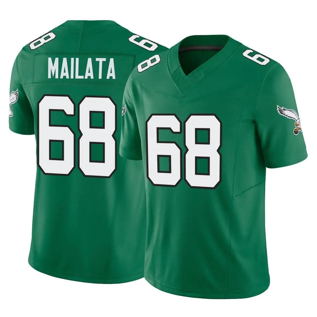 Parkc P.Eagles #68 Jordan Mailata Player Green Kelly Alternate Vapor F.U.S.E. Home Game Stitched Jerseys