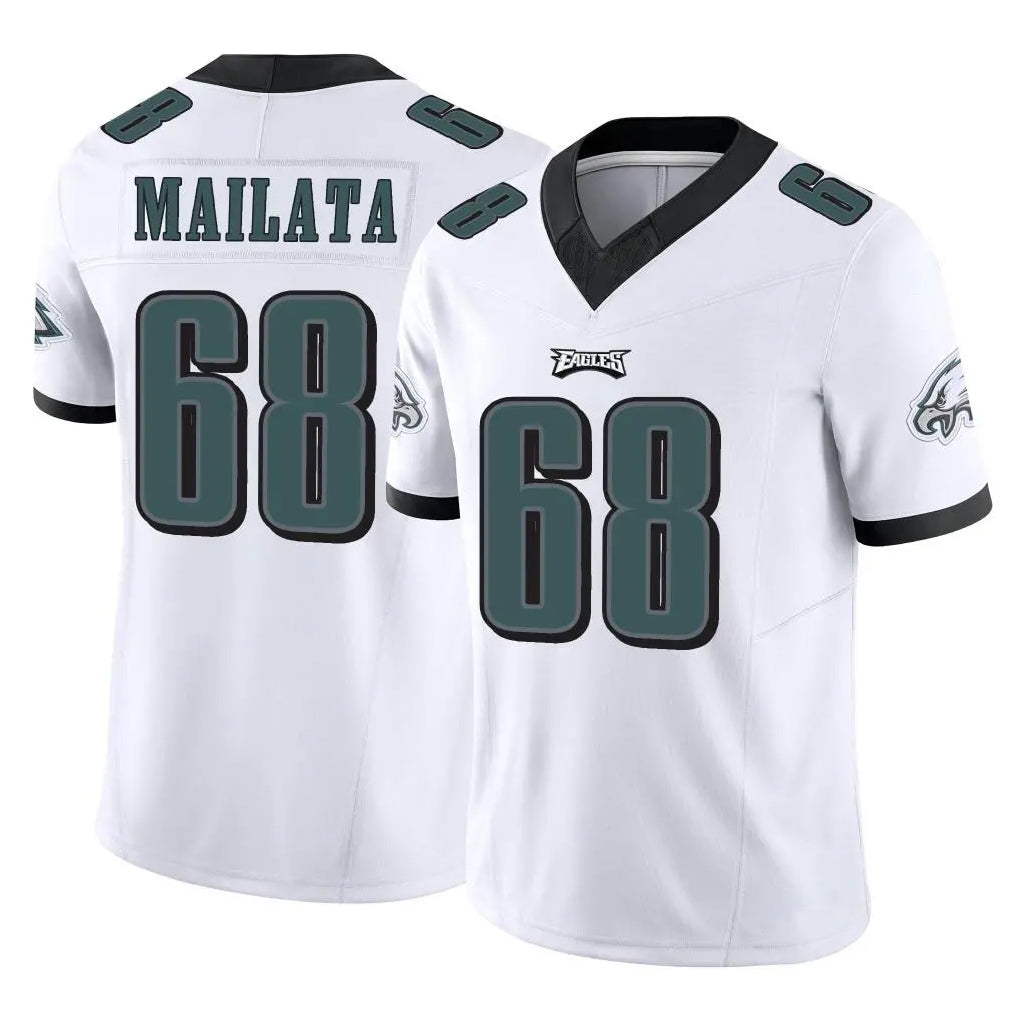 Parkc P.Eagles #68 Jordan Mailata Player White Limited Vapor F.U.S.E. Home Game Stitched Jerseys