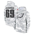 Parkc P.Eagles #69 Landon Dickerson Player Arctic Camo Salute to Service Pullover Hoodies Limited Game Stitched Jerseys