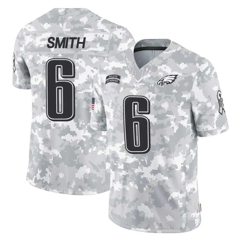 Parkc P.Eagles #6 DeVonta Smith Player Arctic Camo Salute to Service Limited Game Stitched Jerseys